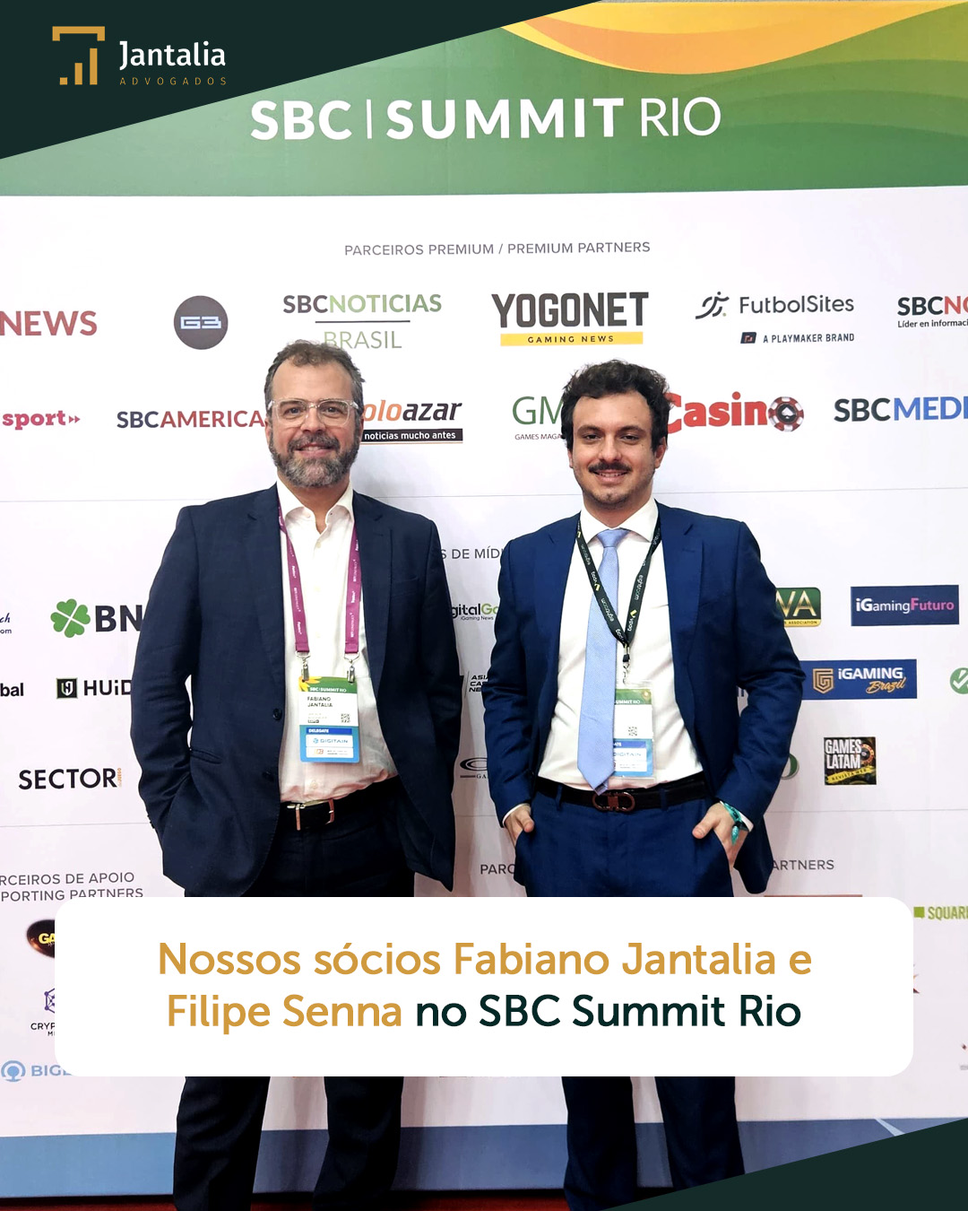 Fabiano Jantalia e Filipe Senna participam do SBC Summit Rio