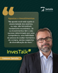 Foto Na Mídia | InvesTalk | Apostas x investimentos